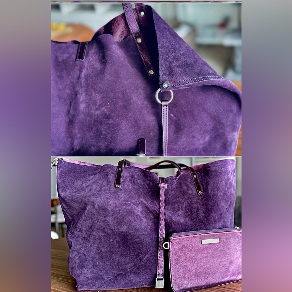 Tiffany’s Purple VG reversible minimalist large tote/card/Pouch-LikeNew/DB👀Pics